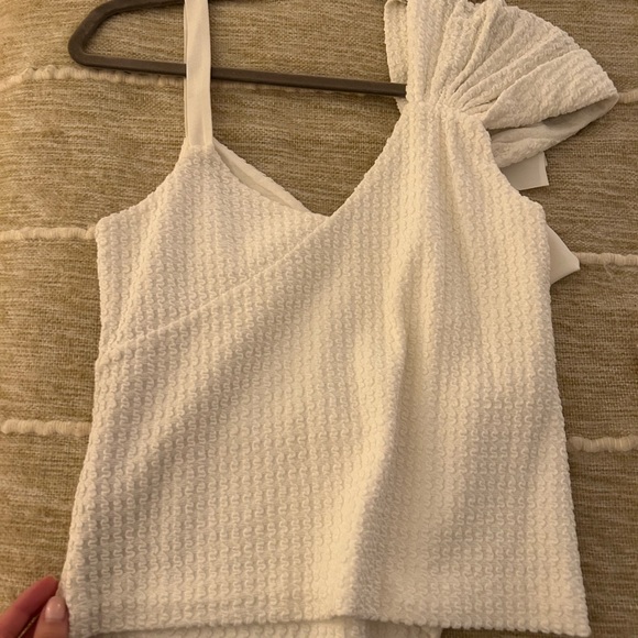 Club Monaco one Shoulder blouse with bow - Picture 6 of 6